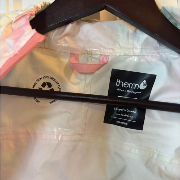 Sz 12 girls Therm Kids waterproof Vibrant Tie-Dye Kids Raincoat - Picture 3 of 6